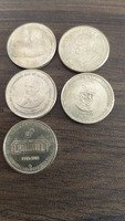 All 5 Rs Commerative Coins.