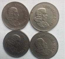 Set of 4 South African 10 Cent Coins from 1966