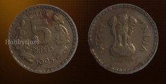 1995 India 5 Rupees Coin