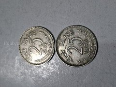 2 Coins of 25 PAISE 1976 Calcutta minted India