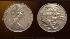 1980 Australian 20 Cents Coin Featuring Queen Elizabeth II - Image 2