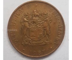 1987 South Africa 2 Cent Coin