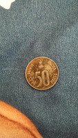 1990s 50 paisa coin