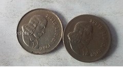 Two South African 5 Cent Coins from 1966 and 1969