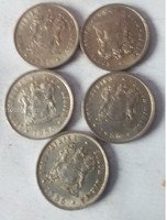 Set of 5 Vintage 5 Cents Coins from 1986