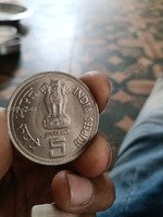 India 5 Rupees Commemorative Coin Indira Gandhi 1917-1984