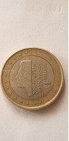 2009 Netherlands 1 Euro Coin Featuring Queen Beatrix