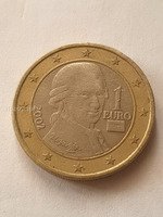 2002 1 Euro Coin Featuring Mozart
