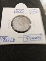 1981-D USA Jefferson Nickel