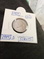 1989-D USA 5 Cents Jefferson Nickel UNC
