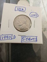 1990 D USA 5 Cents Jefferson Nickel UNC