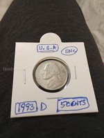 1993-D USA 5 Cents Jefferson Nickel UNC