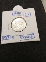 1996 D USA 5 Cents Jefferson Nickel UNC