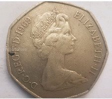 1969 UK 50 New Pence Coin