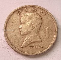 1972 Philippines 1 Piso Coin Featuring Jose Rizal