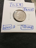 2000-D USA Proof Roosevelt Dime