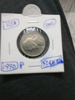 1990 P USA 50 Cents Coin - UNC Condition