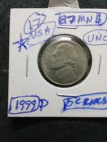 1999 P USA Jefferson Nickel 5 Cents Coin UNC