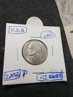 2002 P USA Jefferson Nickel 5 Cents UNC