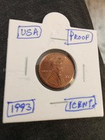 1993 USA Proof Lincoln Cent - 1 Cent Coin