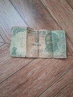 Old Indian 5 Rupee Banknote - Mahatma Gandhi Series (J2E 756979)