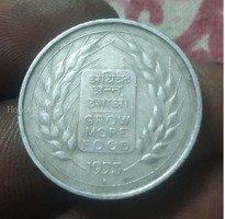 1973 India 50 Paise Coin - Grow More Food Commemorative