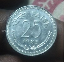 1985 Indian 25 Paise Coin