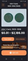 1929 USA Lincoln Wheat Cent Penny - Vintage US 1 Cent Coin