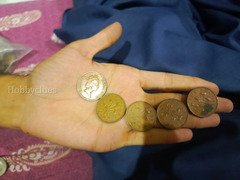Lot of 5 British Decimal Coins: 1p & 2p Collection - Queen Elizabeth II Era