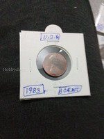 1983 No mint USA 1 cent coin.