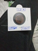 1996 D USA 1cent coin.