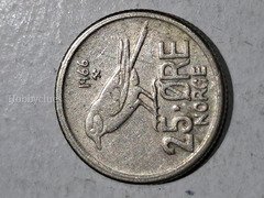 25 ORE Coin of 1966 NORGE - Norway