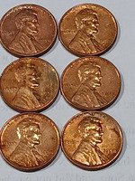 it's a lot of 6 Ultra RARE Lincoln wheat pennies RED Extremely RARE worth