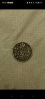 1907 British Indian One Rupee silver coin featuring king Edward VII