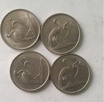 South African 5Cent - 1988 x3 -1987 x1 - Image 2
