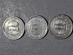 3 Coins of 1 YEN 1986, 1987 & 1988 Hirohito JAPAN - Image 2
