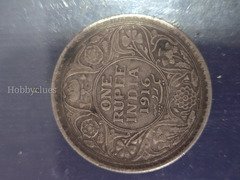 British India Silver One Rupee George V 1916 - Image 2