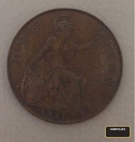 1929 British Penny Coin - King George V - Image 2