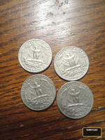 Set of 4 US Washington Quarters (1965, 1966, 1983) - Image 2