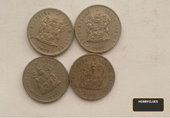 Set of Four 1977 South Africa 5 Cent Coins