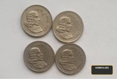 Set of Four 1965 South Africa 5 Cent Coins