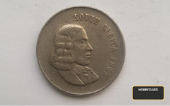 1967 South Africa 20 Cents Coin