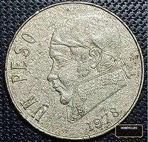 Two Mexican Coins - 1 Peso 1978 & 10 Pesos 1983