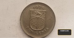 1975 Rhodesia 10 Cents Coin
