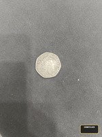 2022 UK 50 Pence Coin - Queen Elizabeth II 70th Anniversary