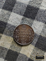 1909 One Rupee Coin from India - Edward VII