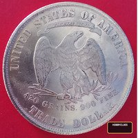 1882 United States Trade Dollar Silver Coin