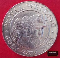 1986 Uganda Royal Wedding Commemorative Five Shillings Coin