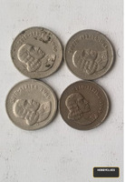 Set of 4 South African 5 Cent Coins from 1969