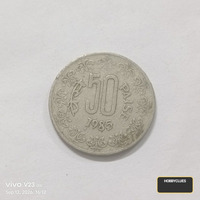 1985 India 50 Paise Coin